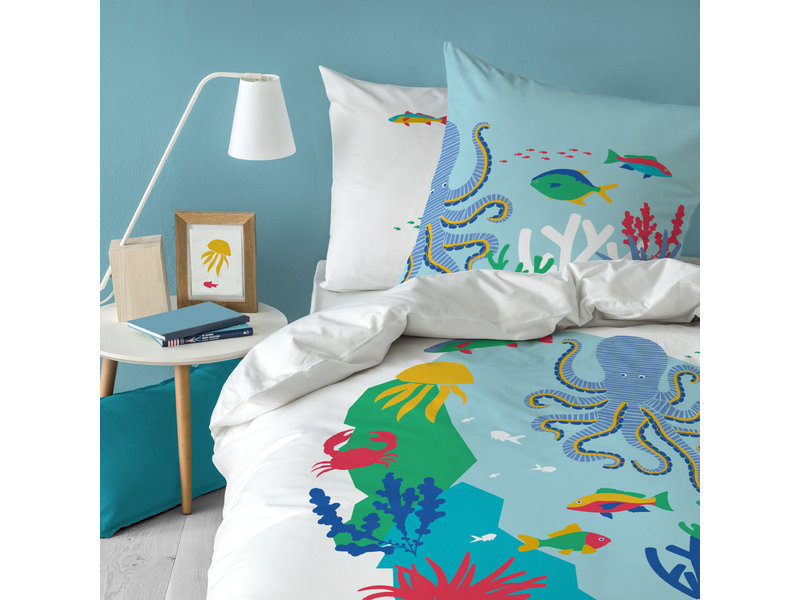 Matt & Rose Housse de couette Ocean - Simple - 140 x 200 cm - Coton