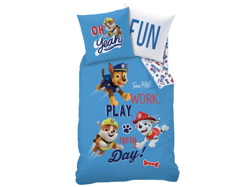 PAW Patrol Housse de couette Team PAW - Simple - 140 x 200 cm - Coton