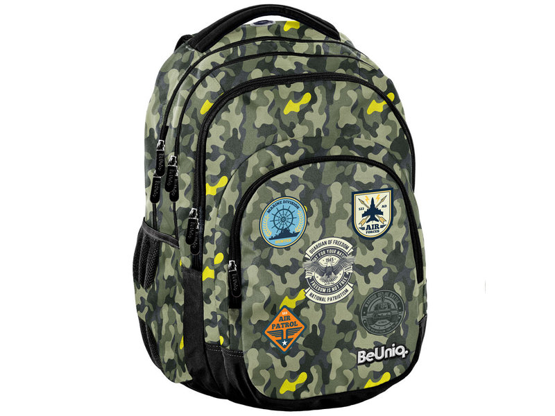 BeUniq Rucksack Militär - 41 x 30 x 25 cm - Grün