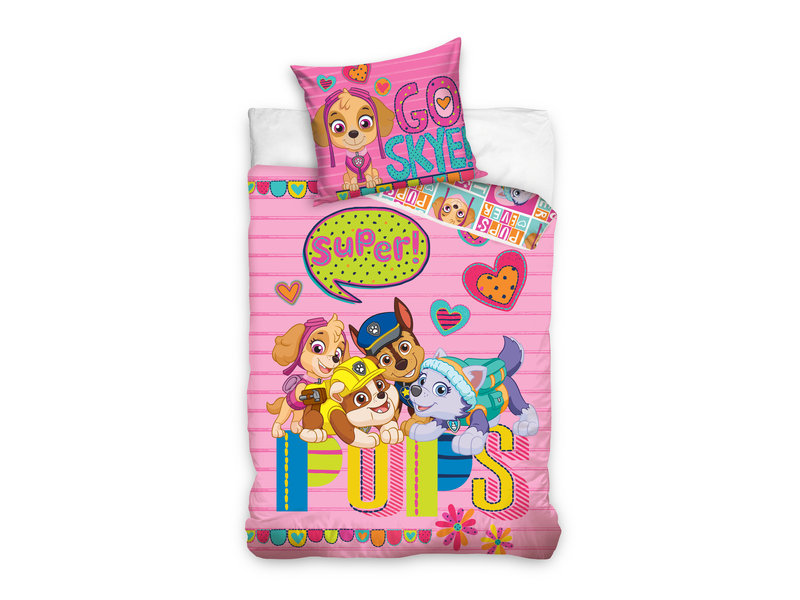 PAW Patrol Bettbezug Super Pups - Single - 140 x 200 cm - Baumwolle