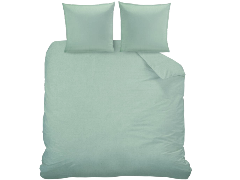 Matt & Rose Métis de Lin - Housse de couette - Taille de l'hôtel - 260 x 240 cm - Lichen