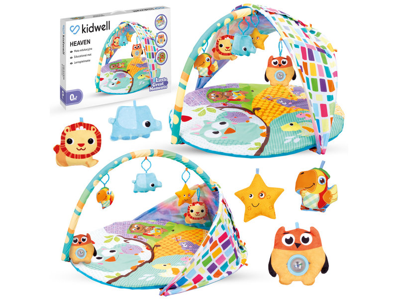 Kidwell Babygym met 5 speeltjes - 84 x 84 x 55 cm