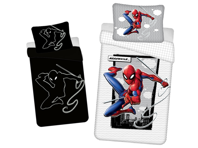 Spider-Man Dekbedovertrek Glow in the Dark - Eenpersoons - 140  x 200 / 70 x 90 cm - Katoen