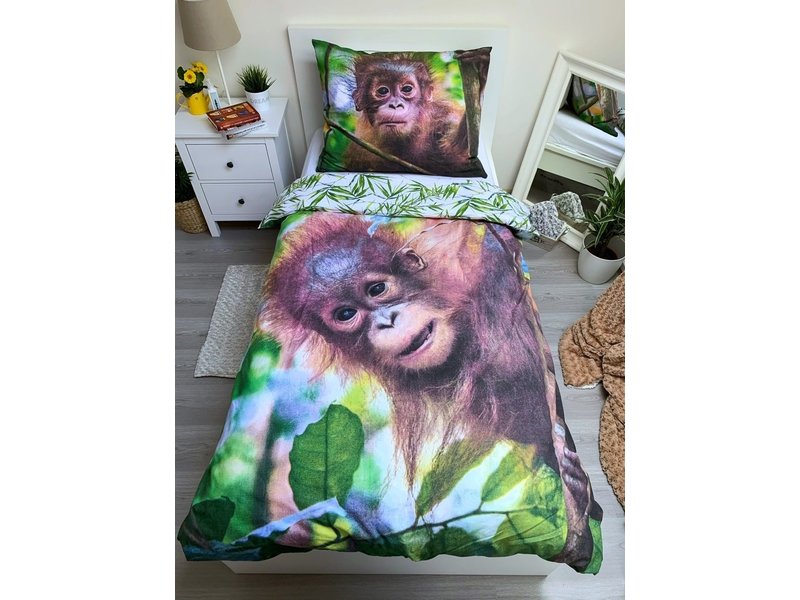 Animal Pictures Housse de couette Orangutans - Simple - 140 x 200 cm - Coton