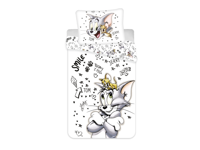 Tom and Jerry Bettbezug Smile - Single - 140 x 200 cm - Baumwolle