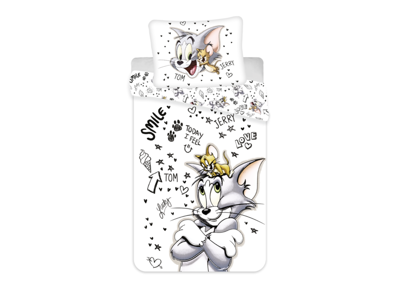 Tom and Jerry Duvet cover Smile - Single - 140 x 200 cm - Cotton