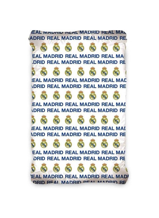 Real Madrid Drap housse Logo 90 x 200 cm Coton