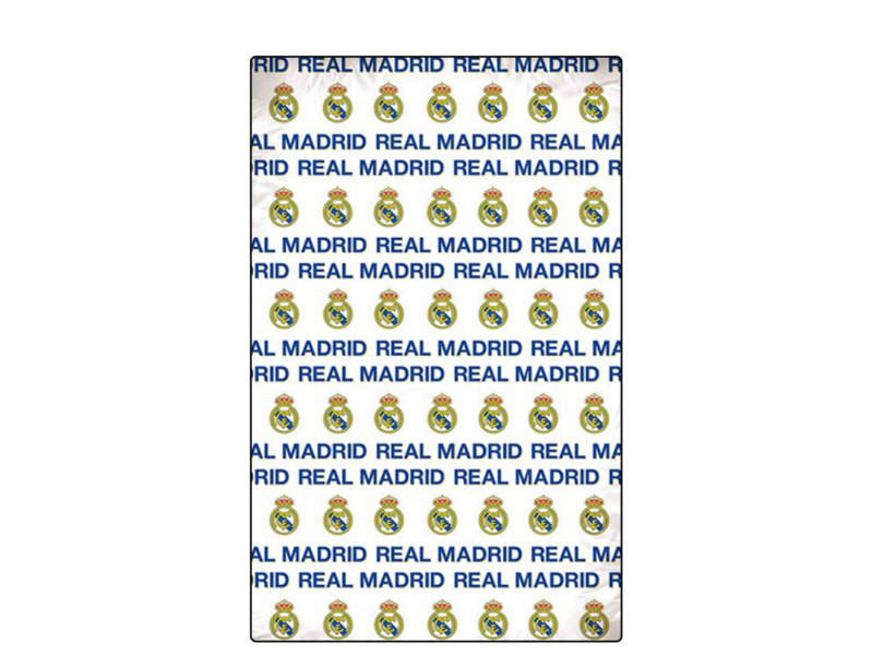 Real Madrid  Hoeslaken Logo - Eenpersoons - 90 x 200 cm - Katoen