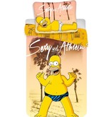 The Simpsons Bettbezug Homer Beach - Single - 140 x 200 cm - Baumwolle