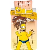 The Simpsons Housse de couette Homer Beach - Simple - 140 x 200 cm - Coton