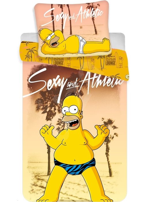 The Simpsons Duvet cover Homer Beach 140 x 200 Cotton