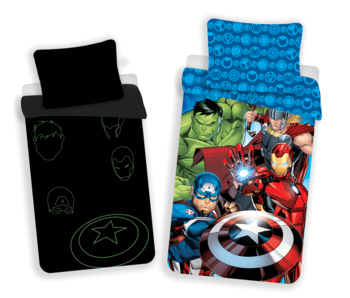 Marvel Avengers Duvet cover Glow in the Dark 140 x 200 cm Cotton