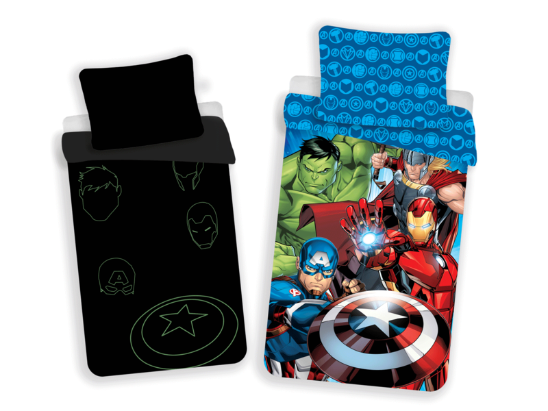 Marvel Avengers Duvet cover Glow in the Dark - Single - 140 x 200 cm - Cotton