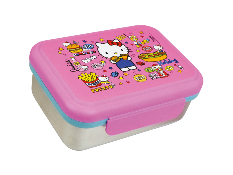 bovenstaand Hinder som Hello Kitty Lunchbox 17 x 13.5 x 6.5 cm stainless steel - SimbaShop.nl