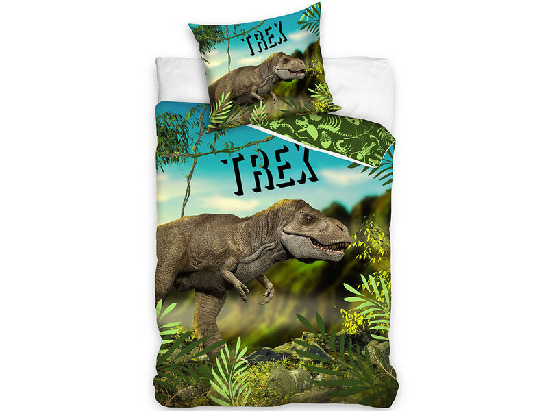 Dinosaurus Housse de couette Trex - 140 x 200 cm - Coton