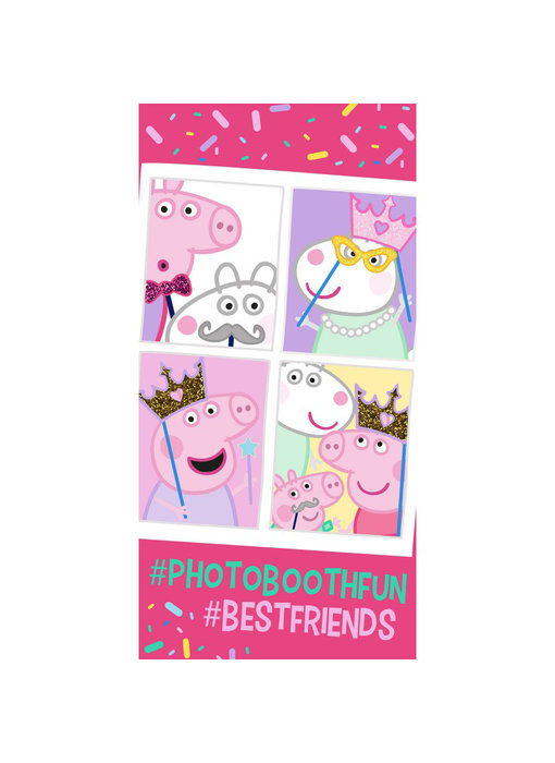 Peppa Pig Serviette de plage Photobooth Fun 70 x 140 cm Coton