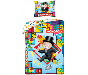 Monopoly Housse de couette 140 x 200 cm + 70 x 90 cm coton