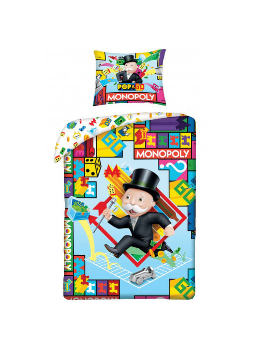 Monopoly Bettbezug 140 x 200 cm + 70 x 90 cm Baumwolle