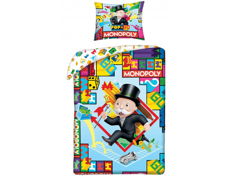 Monopoly Housse de couette - Simple - 140 x 200 cm - Coton