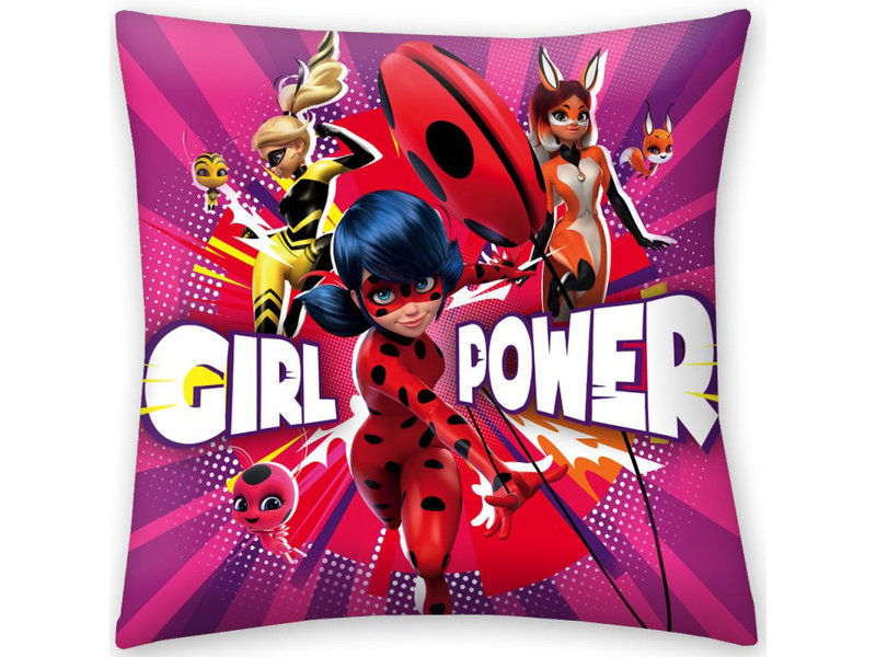 Miraculous Coussin Girl Power - 40 x 40 cm - Polyester