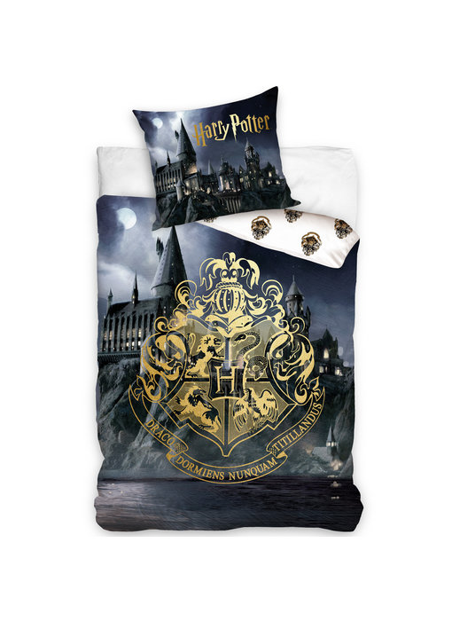 Harry Potter Bettbezug Gold 140 x 200 Baumwolle