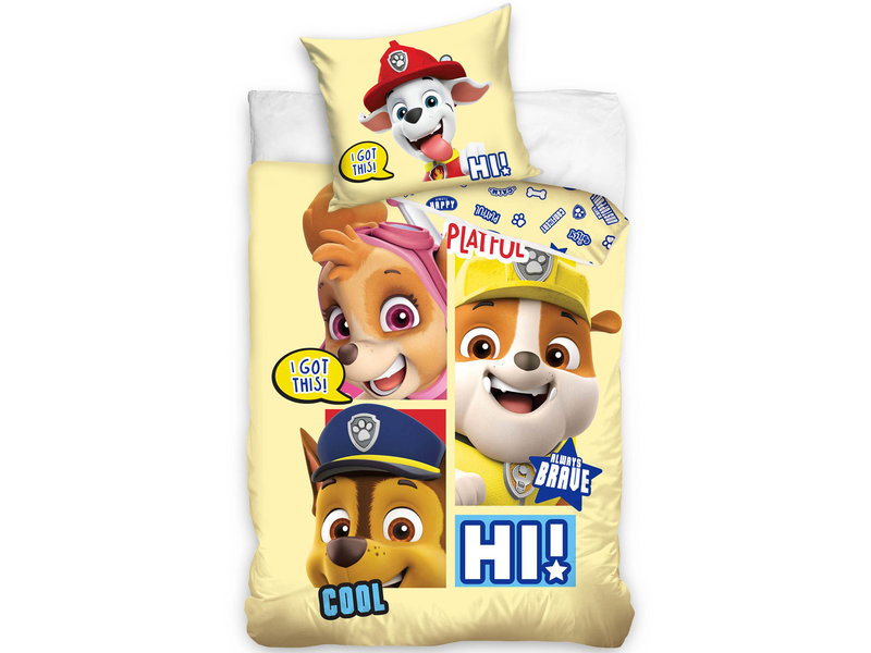 PAW Patrol BABY Dekbedovertrek Brave - 100 x 135 cm - Katoen