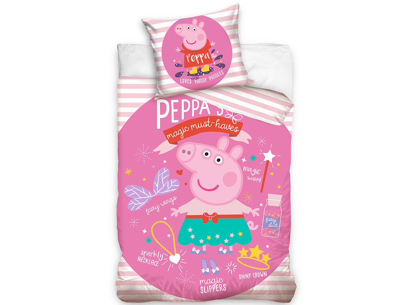 Peppa Pig Bettbezug Magic Must-Haves - Single - 140 x 200 cm - Baumwolle