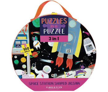 Floss & Rock 3-in-1 Space Puzzle 100 Stk.