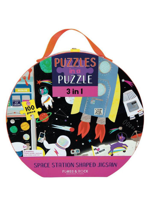 Floss & Rock 3-in-1 Space Puzzel 100 st.