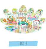 Floss & Rock Zoo Puzzle 80 pcs. - 55 x 35 cm