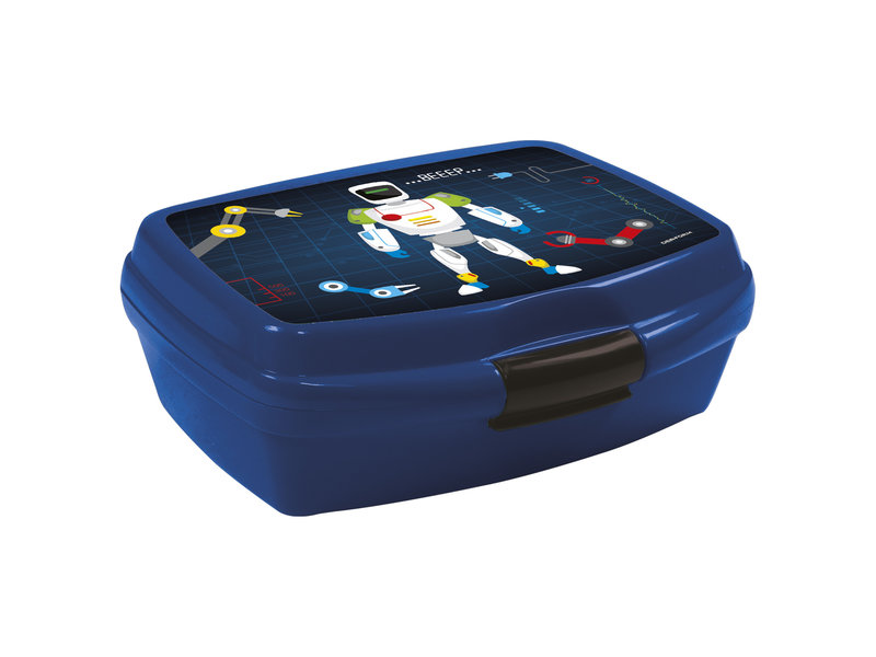 Robot Lunch box Beeep - 16 x 11 x 6 cm - Blue