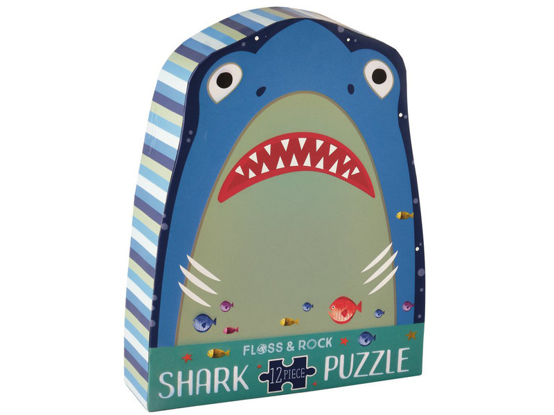 Floss & Rock Shark Puzzle 12 pcs. - 28 x 27 cm