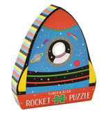 Floss & Rock Puzzle de fusée 12 pcs. - 19 x 30 cm