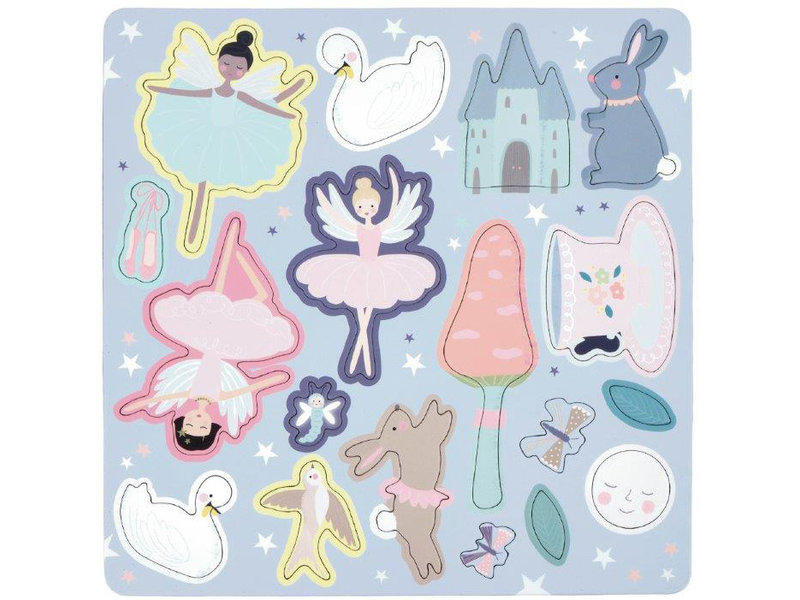 Floss & Rock Spelletjesdoos Ballet 4-in-1 - 19,5 x 19,5 cm