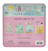 Floss & Rock Spelletjesdoos Zeemeermin 4-in-1 - 19,5 x 19,5 cm