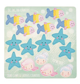 Floss & Rock Spelletjesdoos Zeemeermin 4-in-1 - 19,5 x 19,5 cm