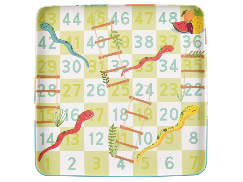 Floss & Rock Spelletjesdoos Jungle 4-in-1 - 19,5 x 19,5 cm