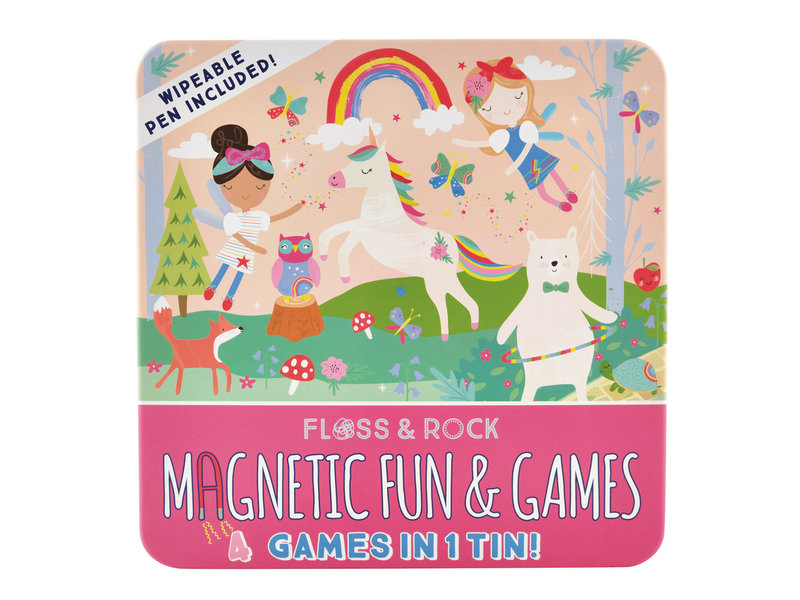 Floss & Rock Game box Rainbow Fairy 4-in-1 - 19.5 x 19.5 cm