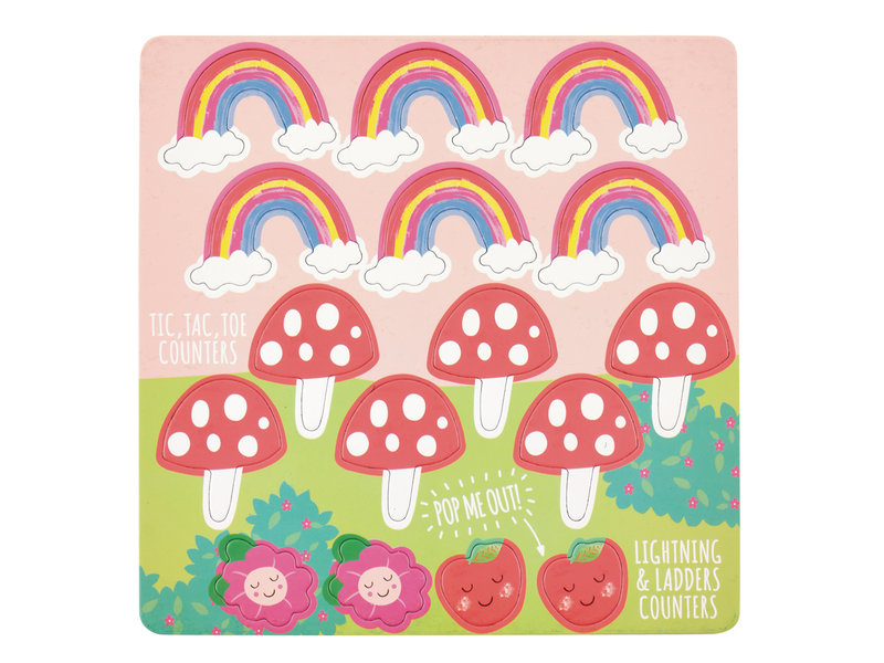 Floss & Rock Game box Rainbow Fairy 4-in-1 - 19.5 x 19.5 cm