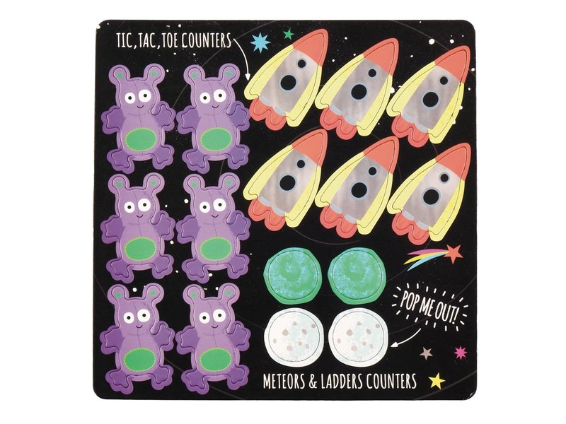 Floss & Rock Spelletjesdoos Space 4-in-1 - 19,5 x 19,5 cm