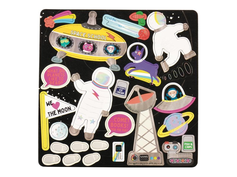 Floss & Rock Game box Space 4-in-1 - 19.5 x 19.5 cm