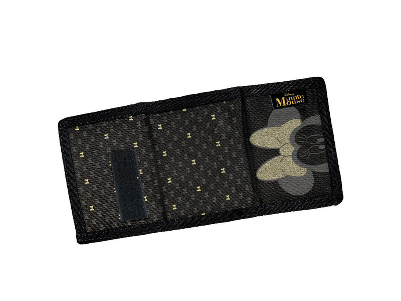 BeUniq Portefeuille Minnie Gold - 12 x 8 cm - Noir