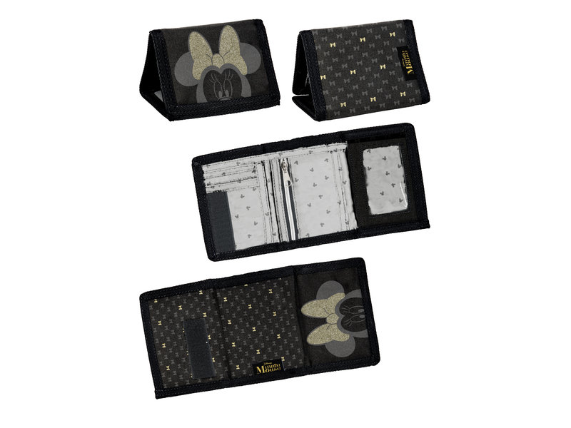 BeUniq Wallet Minnie Gold - 12 x 8 cm - Black