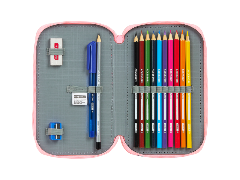 BlackFit8 Filled Pencil Case Strawberry - 19.5 x 12.5 cm - 28 pcs. - Polyester