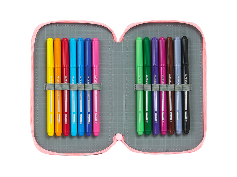 BlackFit8 Filled Pencil Case Strawberry - 19.5 x 12.5 cm - 28 pcs. - Polyester