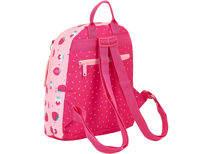 BlackFit8 Sac à dos Enfant Fraise - 28 x 24 x 5 cm - 100% Polyester Recyclé