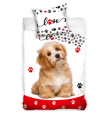 Animal Pictures Bettbezug Dog Dog Love - Single - 140 x 200 cm - Baumwolle