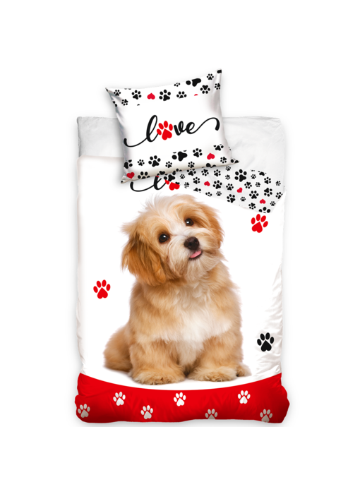 Animal Pictures Bettbezug Dog Love 140 x 200 Baumwolle