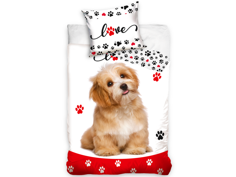 Animal Pictures Bettbezug Dog Dog Love - Single - 140 x 200 cm - Baumwolle