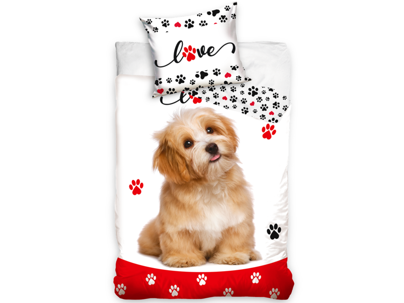 Animal Pictures Housse de couette Dog Dog Love - Simple - 140 x 200 cm - Coton